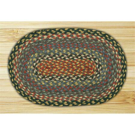 CAPITOL EARTH RUGS Burgundy-Blue-Gray Round Swatch 46-043